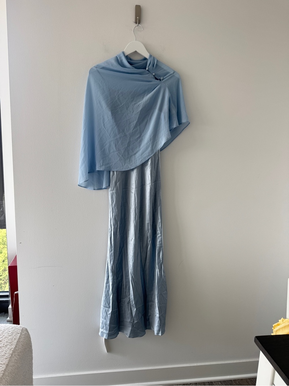 REFORMATION Lilibeth Silk Maxi Dress in Mineral - Picture 7 of 8